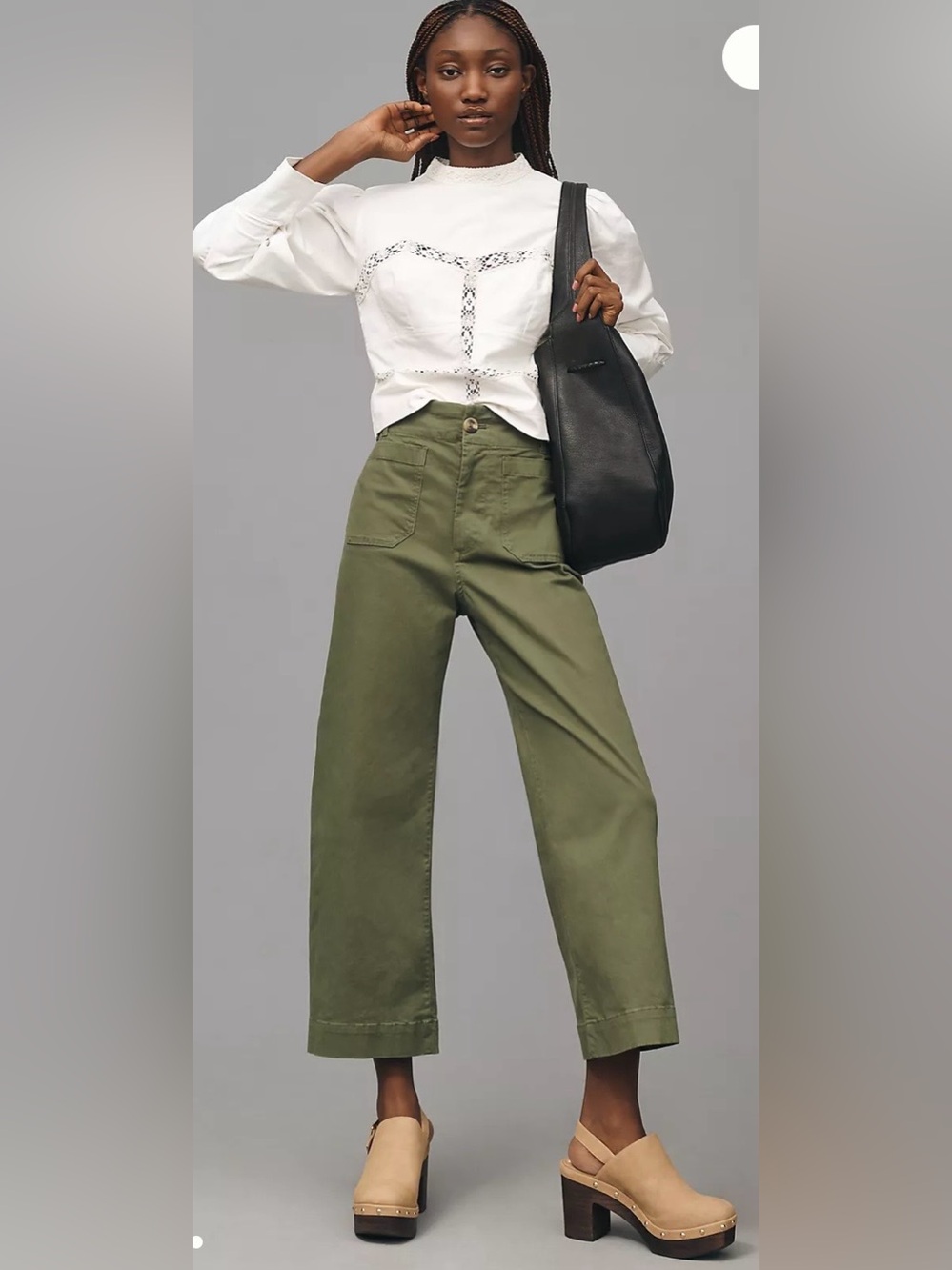 Maeve The Colette Twill Crop Wide-Leg Pants from Anthropologie Women’s Size 26p